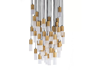 TIMELESS CANNETÉ 271 - Glass and brass pendant lamp by Il Bronzetto - view 2